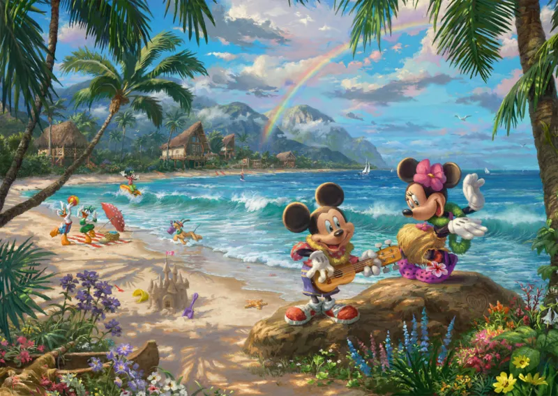 Mickey et Minnie sur Hawaii