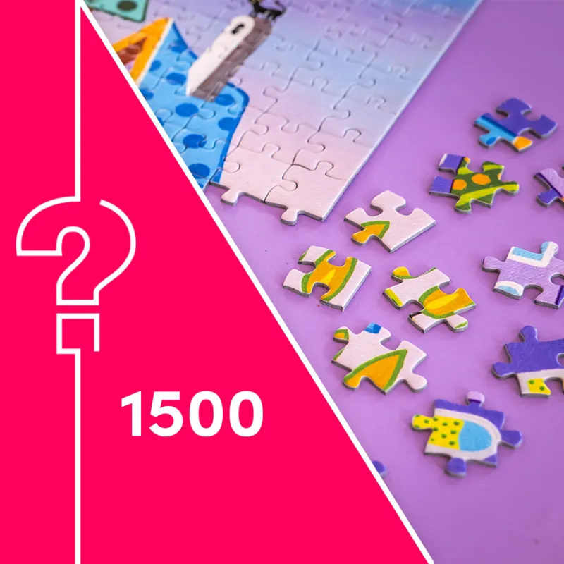 Mystery Puzzle ohne Box & ohne Bild - Beutel mit 1500 Teilen