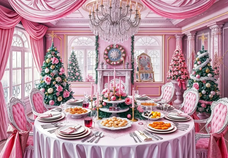 Festin de Noël en Rose