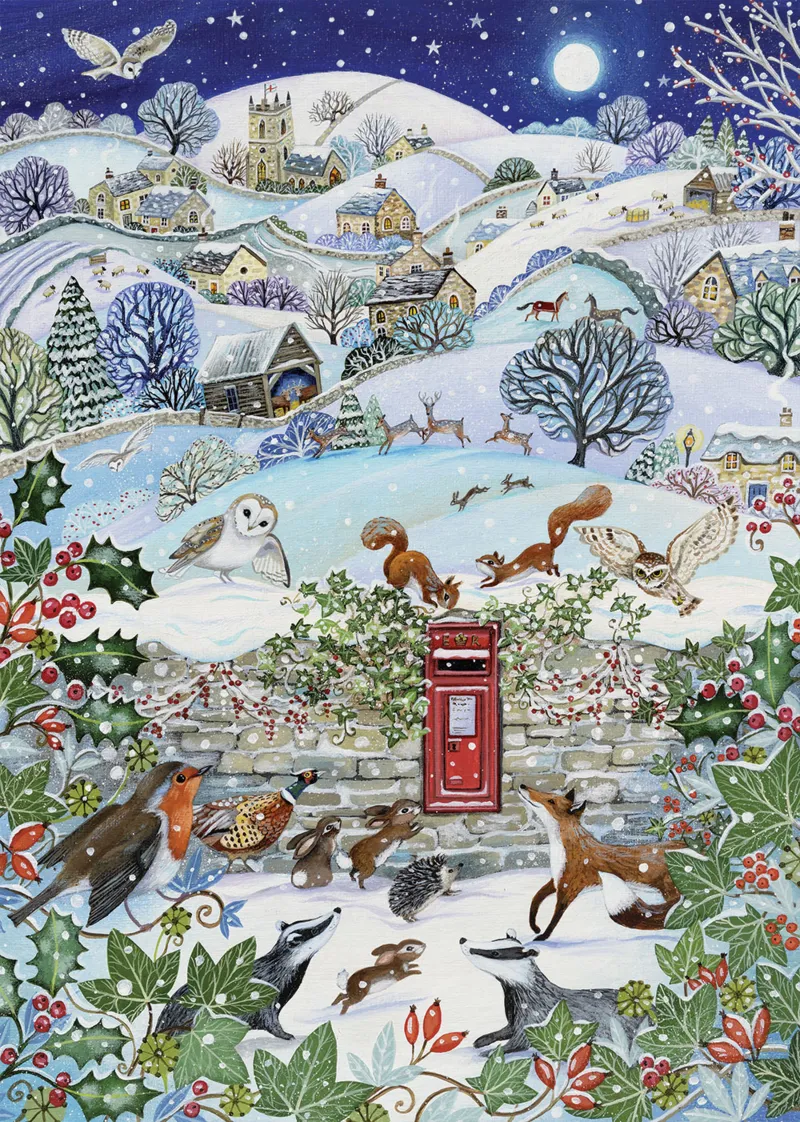 Village par une Nuit d'Hiver