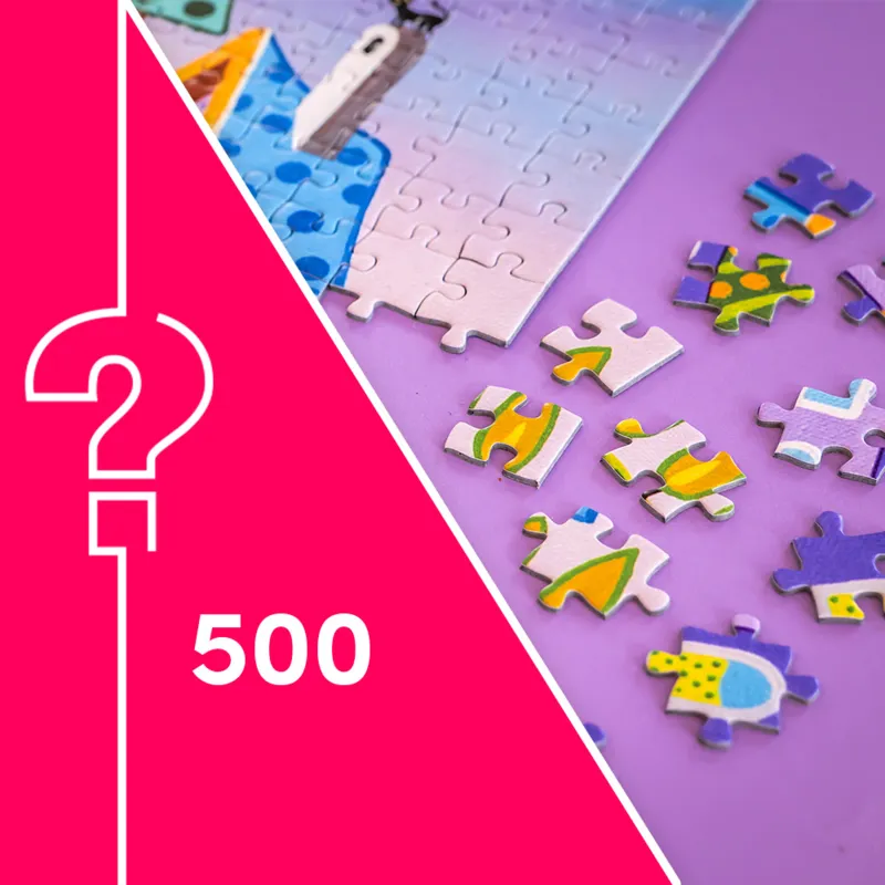 Mystery Puzzle ohne Box & ohne Bild - Beutel mit 500 Teilen