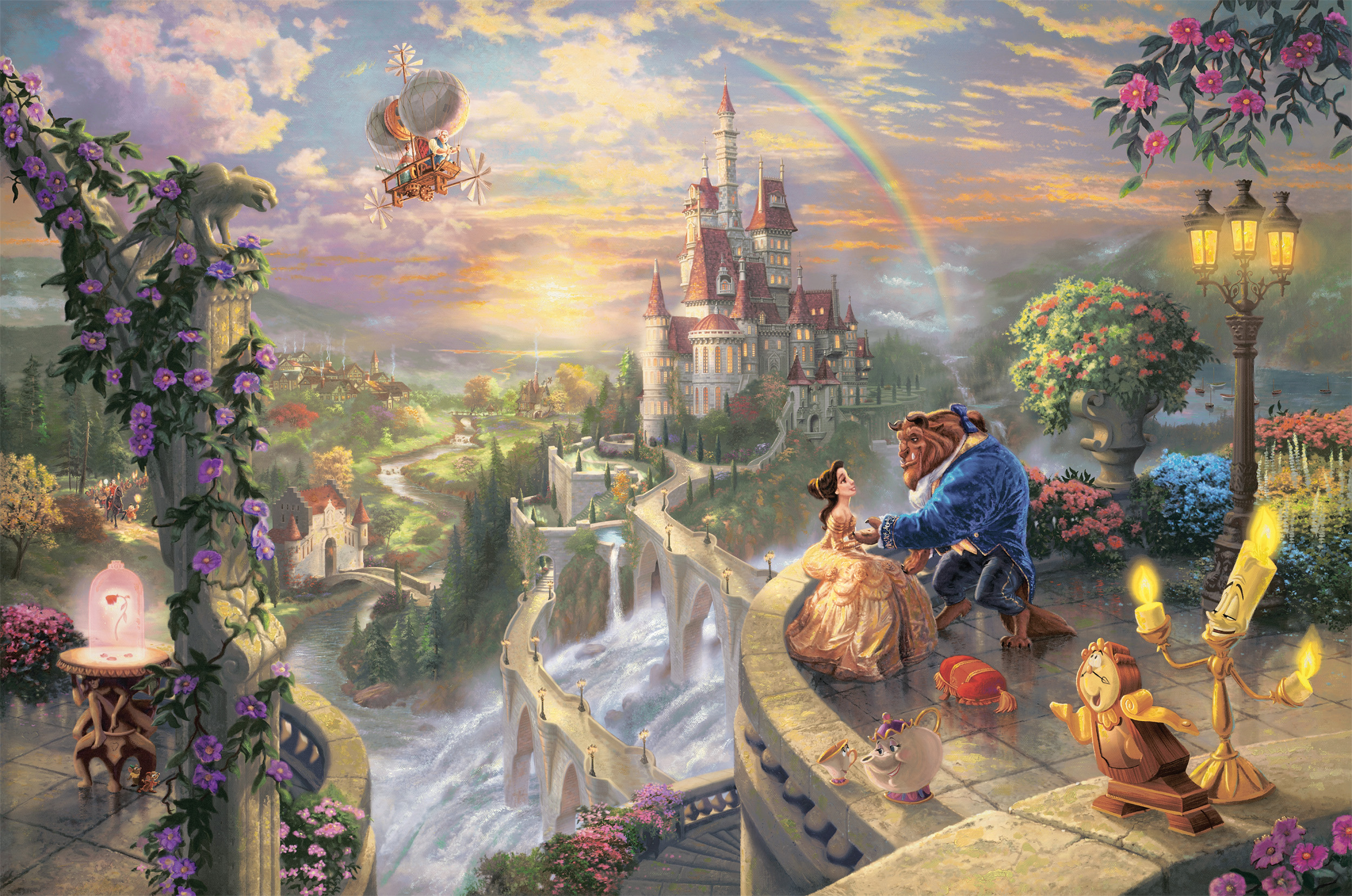 Thomas Kinkade - Disney, La Belle et la Bête