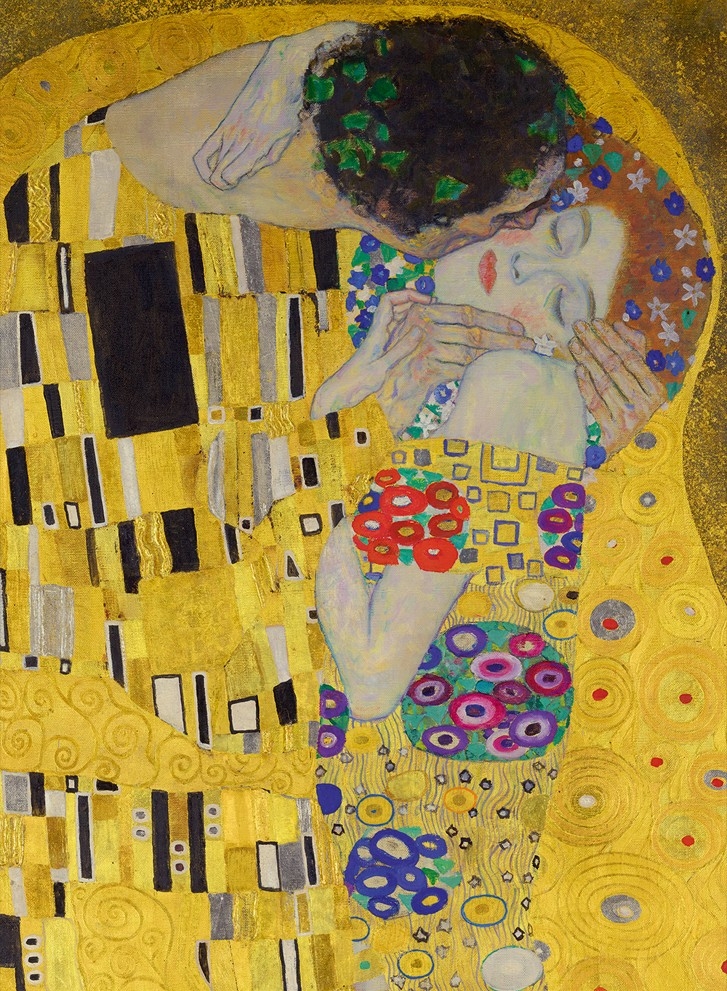 Gustave Klimt - Le Baiser (détail), 1908