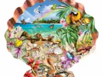Konturenpuzzle - Tropische Muscheln