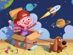 Wooden Puzzle - Tiny Astronaut