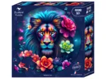 Rundes Puzzle - Rainbow Lion