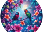 Rundes Puzzle - Les Oiseaux sur la Branche