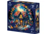 Rundes Puzzle - Le Cottage Fleuri